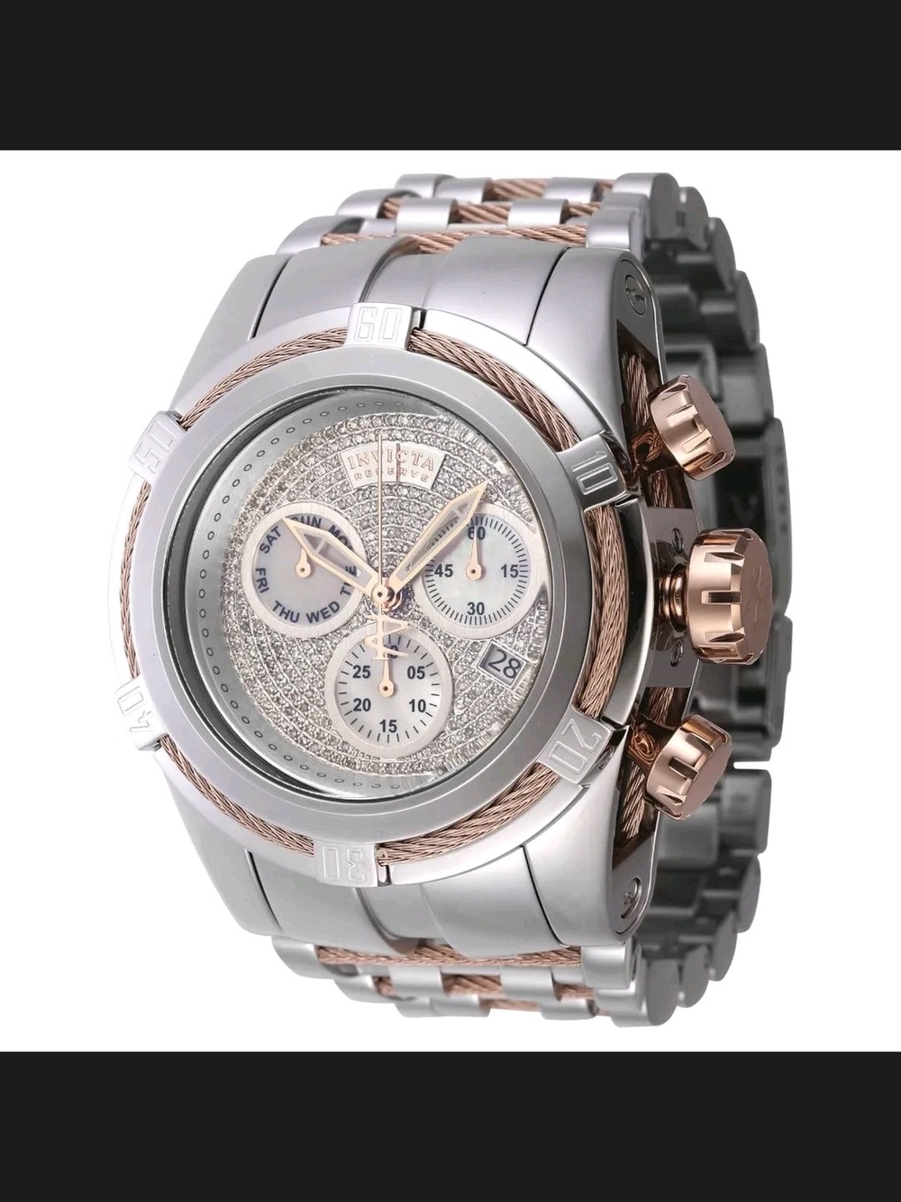 Invicta RESERVE Bolt Zeus Swiss Rhonda With 1 Carat Diamonds 53mm MENS Watch